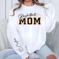 Personalized Basketball Mom Sweatshirt, Custom Sport Mom Tee, Basketball Lover Shirt, Custom Mom Sweatshirt, Front Sleeve