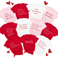 Custom Quotes Funny Valentine's Day Shirt, Funny Valentine Matching Group Shirt, Red Valentine Tee for Women