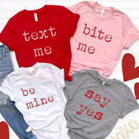 Custom Quotes Funny Valentine's Day Shirt, Funny Valentine Matching Group Shirt, Red Valentine Tee for Women