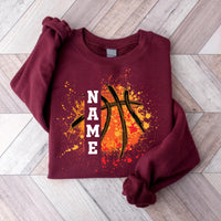 Personalized Basketball Sweatshirt, Custom Basketball Team Tee, Basketball Player Name Sweatshirt