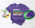 Mardi Gras Beads Shirt, Parades Crawfish King Cake Tee, Funny Mardi Gras Costume Top