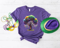 Mardi Gras Bead Tree Shirt, New Orleans Carnival Tee, Mardi Gras Parade Shirt