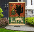 No Kings In America Yard Sign - Resist Hate Lawn Sign, Anti-Trump, Christmas Black Cat Anti MAGA Resist Fascism Yard Sign with Metal H-Stake