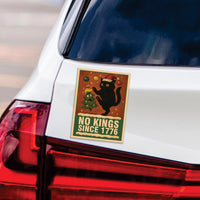 No Kings In America Magnet, Resist Hate Magnet, Anti-Trump, Christmas Black Cat Anti MAGA Magnet, Resist Fascism Vehicle Magnet, 6" x 4.5"