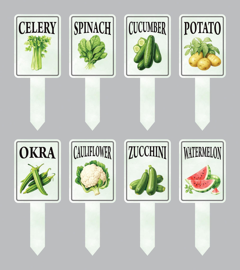Vegetable Garden Stake, UV Printed Aluminum Plant Marker, Metal Veggie ...