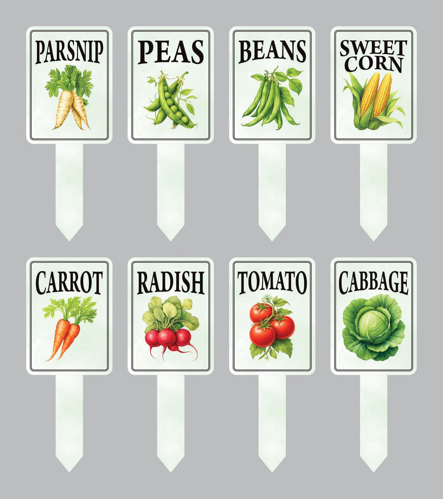 Vegetable Garden Stake, UV Printed Aluminum Plant Marker, Metal Veggie ...
