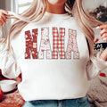 Custom Mama Gigi Mimi Nana Valentine Letters Sweatshirt, Valentine Mama Tee, Preppy Valentine Heart Sweatshirt