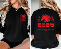2026 Happy Chinese New Year Horse Shirt, Year Of The Horse 2026 Tee, Chinese New Year Horse Shirt, Front Back
