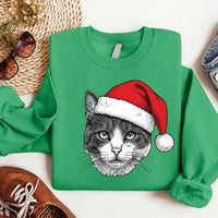 Custom Christmas Pet Face Sweatshirt, Personalized Pet Photo Tee, Pet Portrait Sweatshirt