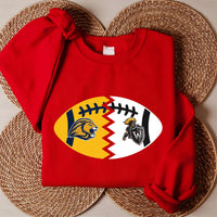 Custom House Divided Sweatshirt, Personalized Two Sports Team Shirt, Football, Baseball, Hockey, Basketball Sweatshirt