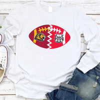 Custom House Divided Long Sleeve Shirt, Personalized Two Sports Team Tee, Football, Baseball, Hockey Basketball Tee