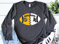 Custom House Divided Long Sleeve Shirt, Personalized Two Sports Team Tee, Football, Baseball, Hockey Basketball Tee