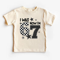 I Was 6 Now I'm 7 Shirt, Funny 7th Birthday Tee, 6 Turning 7 Birthday Shirt, Viral 6 7 Meme Birthday Top, Kids Birthday Party Shirt
