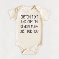 Custom Text Baby Bodysuit, Personalized Baby Girl Outfit, Boho Baby Clothes, Custom Baby Shower Gift, Personalized Newborn Bodysuit