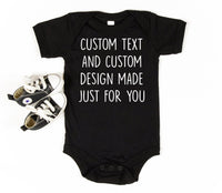 Custom Text Baby Bodysuit, Personalized Baby Girl Outfit, Boho Baby Clothes, Custom Baby Shower Gift, Personalized Newborn Bodysuit