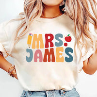 Personalized Teacher Shirt, Custom Teacher Name Crewneck, First Day of School Teacher Shirt