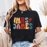 Personalized Teacher Shirt, Custom Teacher Name Crewneck, First Day of School Teacher Shirt