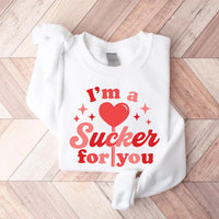 I'm a Sucker For You Sweatshirt, Cute Valentine Lollipop Tee, Gift for Girlfriend, I'm a Sucker For You Valentines Day Sweatshirt