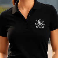 Custom Monogram Golf Polo for Men and Women – Personalized Embroidered Polo Shirt with Initials(Adult)
