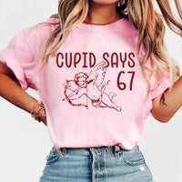 Cupid Says Six Seven Shirt, Funny 6 7 Valentine Tee, Cupid 67 Meme Shirt
