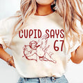 Cupid Says Six Seven Shirt, Funny 6 7 Valentine Tee, Cupid 67 Meme Shirt