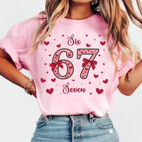 67 Valentine’s Day Shirt, Funny 6-7 Meme Shirt, Cute Couple Tee