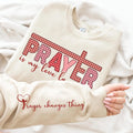 Prayer Is My Love Language Sweatshirt, Christian Valentines Tee, Retro Checkered Valentine Jesus Sweatshirt