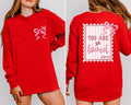 You Are So Loved Sweatshirt, Preppy Coquette Valentine Tee, Valentine Hearts Sweatshirt, Front Back