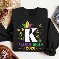 Personalized Monogrammed Family Sweatshirt, Custom Mardi Gras Name Tee, Mardi Gras Family Sweatshirt