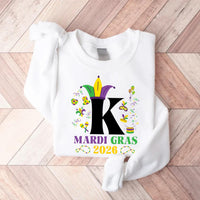 Personalized Monogrammed Family Sweatshirt, Custom Mardi Gras Name Tee, Mardi Gras Family Sweatshirt