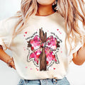 Coquette Valentine Jesus Shirt, Valentine Bow Bible Verse Tee, Love Jesus Shirt