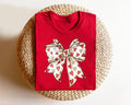 Coquette Bow Heart Shirt, Valentine Bow Tee, Cute Heart Love Top, Girly Coquette Valentine Gift