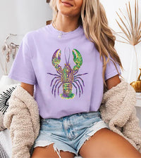 Louisiana Crawfish Shirt, Mardi Gras Crawfish Tee, Louisiana Mardi Gras Shirt
