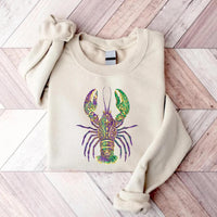 Louisiana Crawfish Sweatshirt, Mardi Gras Crawfish Tee, Louisiana Mardi Gras Sweatshirt