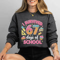I Survived 67 Days of School Sweatshirt, Funny 67 Days Shirt, Cute School Days Sweatshirt