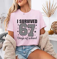 I Survived 67 Days of School Shirt, Funny 67 Days Shirt, Cute School Days Tee