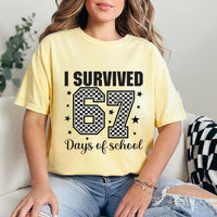 I Survived 67 Days of School Shirt, Funny 67 Days Shirt, Cute School Days Tee
