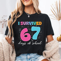 I Survived 67 Days of School Shirt, Funny 67 Days Shirt, Cute School Days Tee
