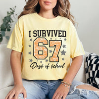 I Survived 67 Days of School Shirt, Funny 67 Days Shirt, Cute School Days Tee, End of School Year Shirt