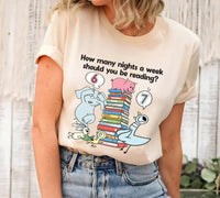 How Many Nights a Week Should You Be Reading 6-7 Shirt, Children’s Books Shirt, Teacher Six Seven 67 Tee