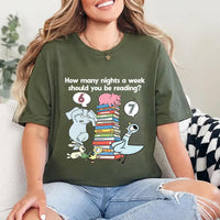 How Many Nights a Week Should You Be Reading 6-7 Shirt, Children’s Books Shirt, Teacher Six Seven 67 Tee