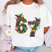 6 7 Meme Mardi Gras Shirt, Trendy Festival Mask Shirt, Fantasy Masquerade Tee