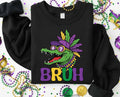 67 Bruh Sweatshirt, Mardi Gras Gator Shirt, Funny 67 Alligator Sweatshirt