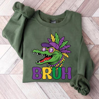 67 Bruh Sweatshirt, Mardi Gras Gator Shirt, Funny 67 Alligator Sweatshirt