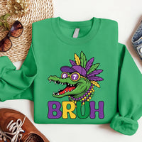 67 Bruh Sweatshirt, Mardi Gras Gator Shirt, Funny 67 Alligator Sweatshirt