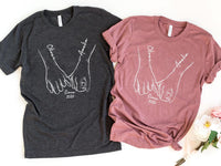 Personalized Couple Shirt, Anniversary Shirt, Engagement Honeymoon Tee, Wedding Anniversary Custom Date Name Shirt