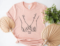 Personalized Couple Shirt, Anniversary Shirt, Engagement Honeymoon Tee, Wedding Anniversary Custom Date Name Shirt