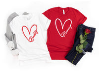 Family Valentine's Shirt, Personalized Love Family Tee, Matching Shirts, Mommy and Me Heart Shirt