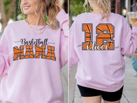 Customizable Basketball Mom Sweatshirt, Game Day Basketball Shirt, Personalized Team Name Sweatshirt, Front Back