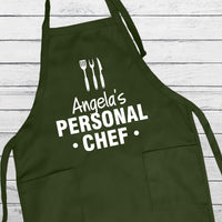 Your Name Personal Chef Apron, Custom Grill Apron, Personalized Cooking Apron for Men, Funny BBQ Gift for Him, Valentine’s Day Kitchen Gift